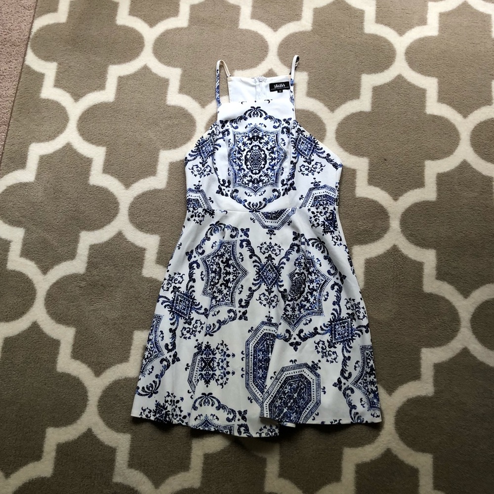 Lulu’s white and blue pattern dress